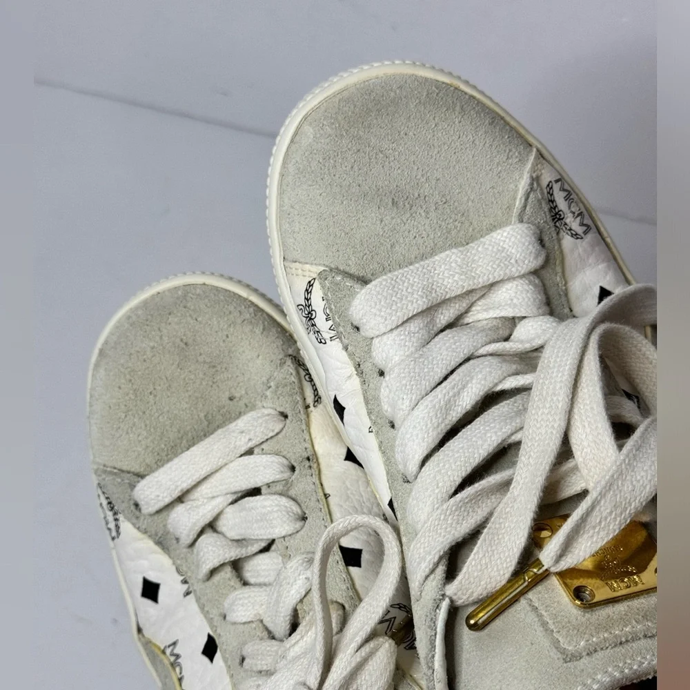 MCM x Puma US8 Classic White Suede Women’s Sneakers - Picture 14 of 16